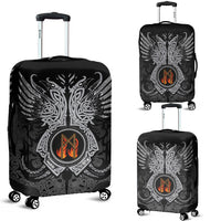 Viking Luggage Cover - Mannaz Rune, Raven Tattoo RLT12 - Wonder Print Shop