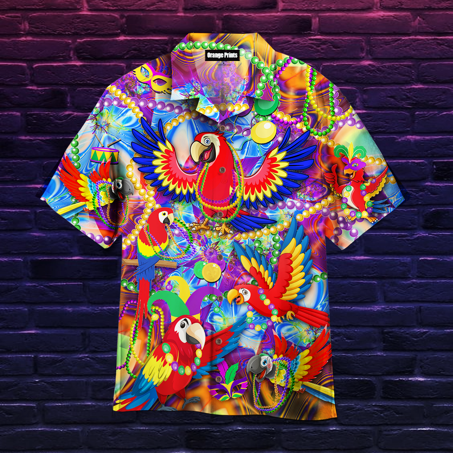 mardi-gras-parrot-hawaiian-shirt