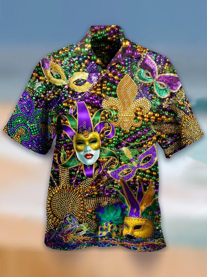 Mardi Grass Color Festival Hawaiian Shirt - Wonder Print Shop