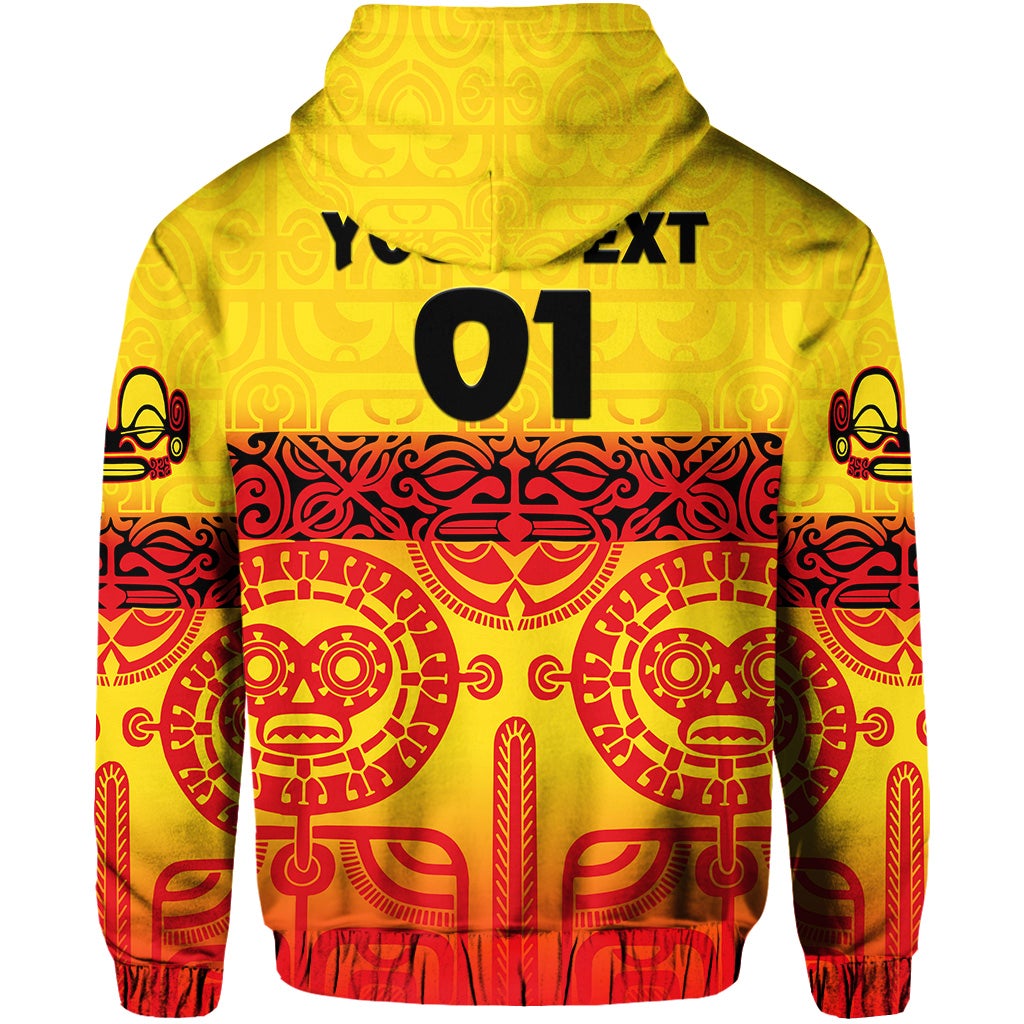 Custom Marquesas Islands Hoodie Marquesan Tattoo Special Style Gradient Yellow LT8 - Wonder Print Shop
