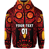 Custom Marquesas Islands Hoodie Marquesan Tattoo Original Style Red LT8 - Wonder Print Shop