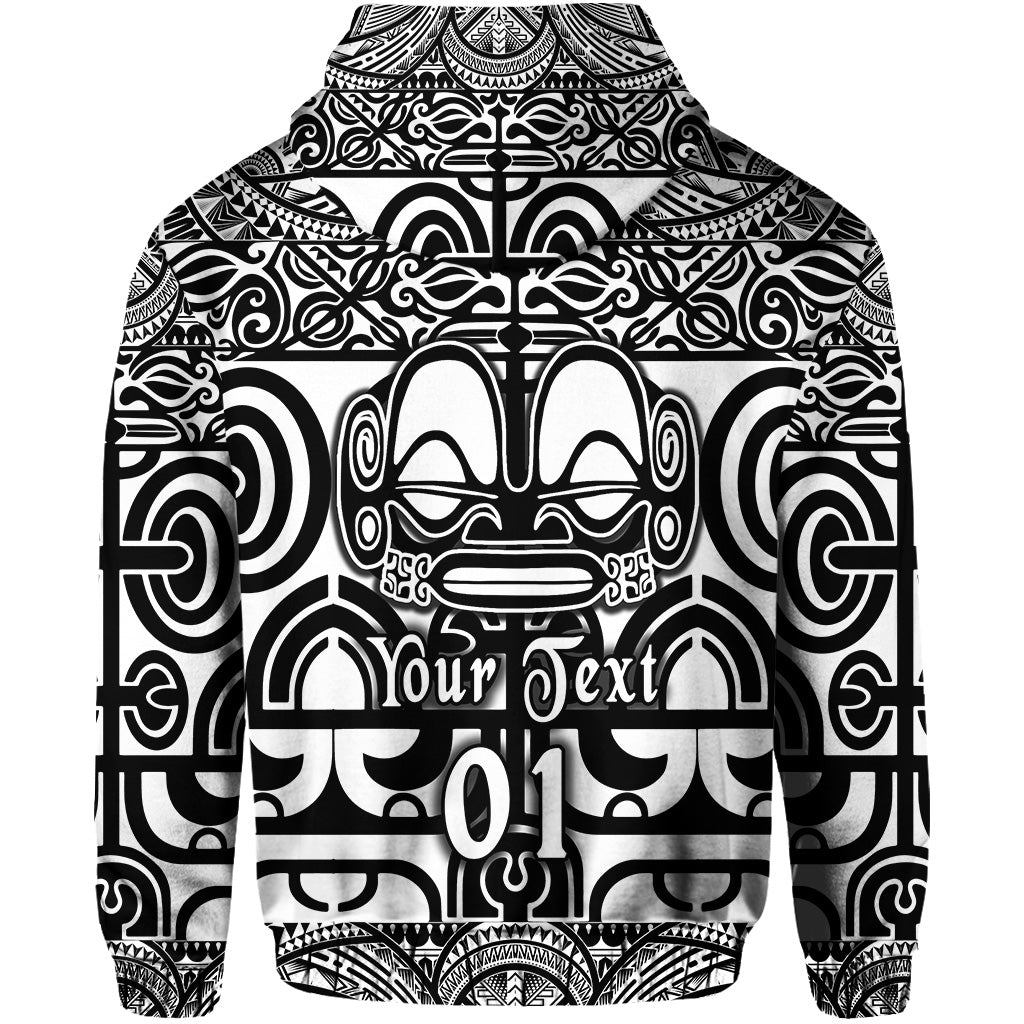 Custom Marquesas Islands Hoodie Marquesan Tattoo Simple Style Black LT8 - Wonder Print Shop