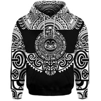 Custom Marquesas Islands Hoodie Marquesan Tattoo Simplified Version Black LT8 - Wonder Print Shop