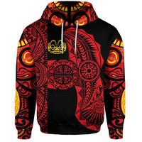 Custom Marquesas Islands Hoodie Marquesan Tattoo Original Style Red LT8 - Wonder Print Shop