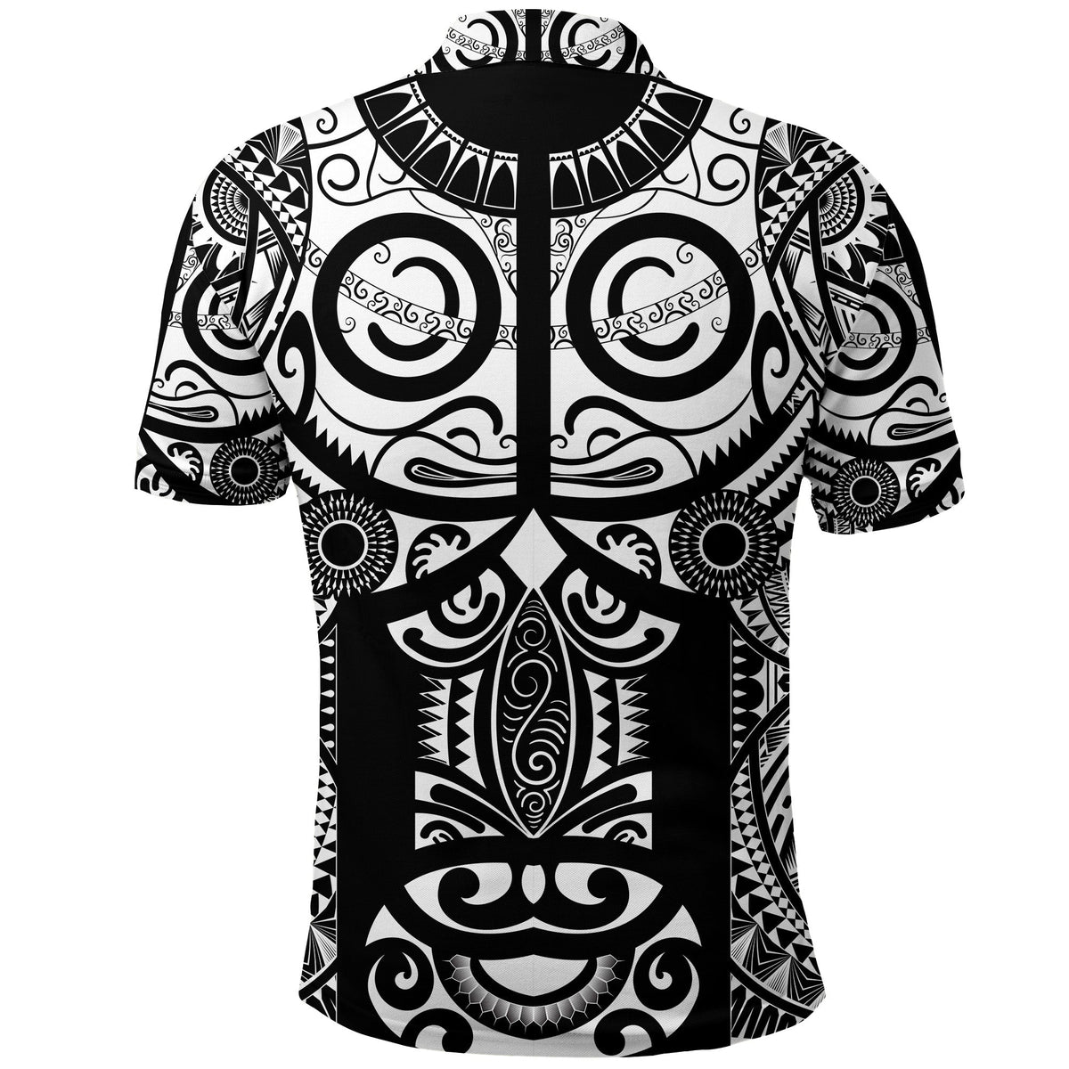 Marquesas Islands Polo Shirt Marquesan Tattoo Original Style Black LT8 - Wonder Print Shop