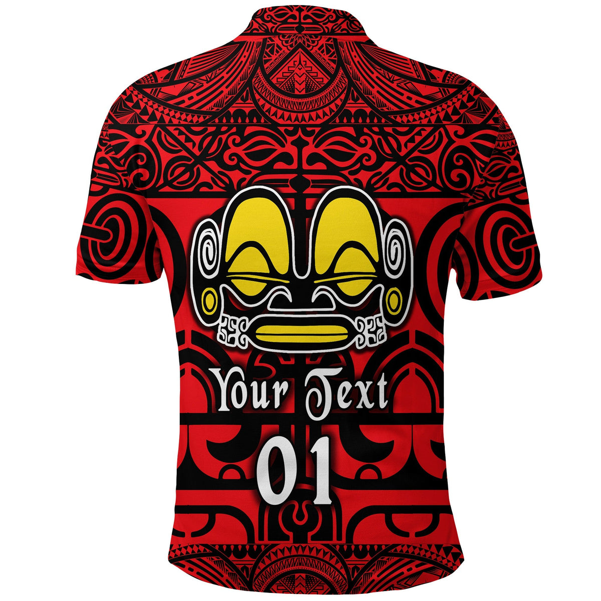 Custom Marquesas Islands Polo Shirt Marquesan Tattoo Simple Style Red LT8 - Wonder Print Shop