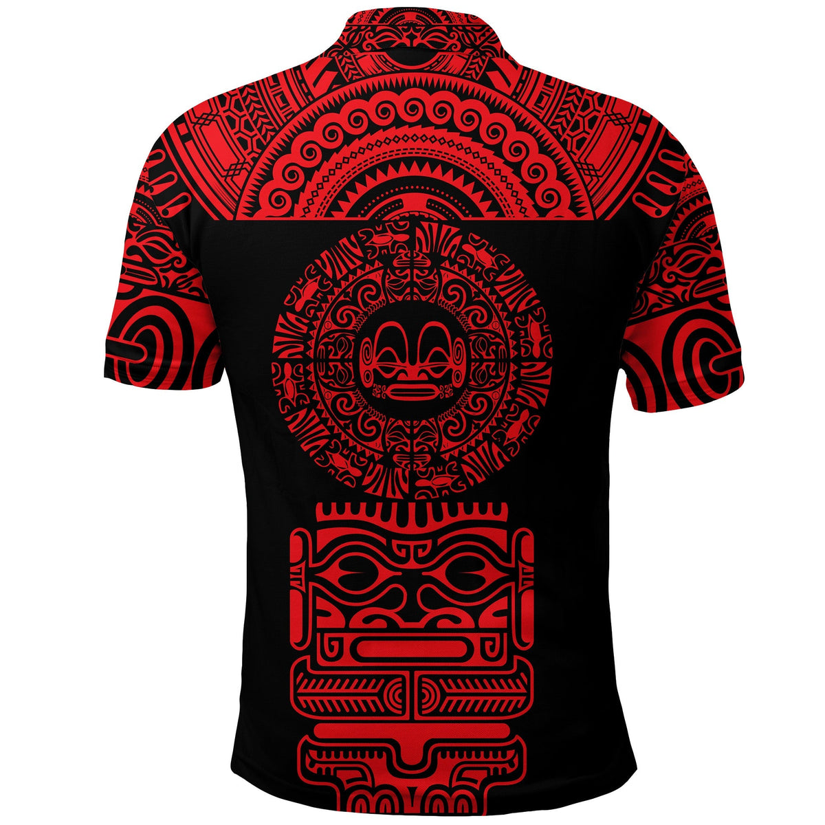 Marquesas Islands Polo Shirt Marquesan Tattoo Simplified Version Red LT8 - Wonder Print Shop