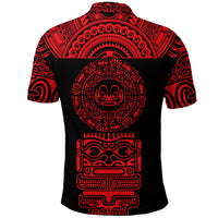 Marquesas Islands Polo Shirt Marquesan Tattoo Simplified Version Red LT8 - Wonder Print Shop