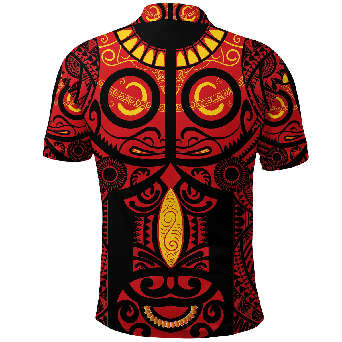 Marquesas Islands Polo Shirt Marquesan Tattoo Original Style Red LT8 - Wonder Print Shop