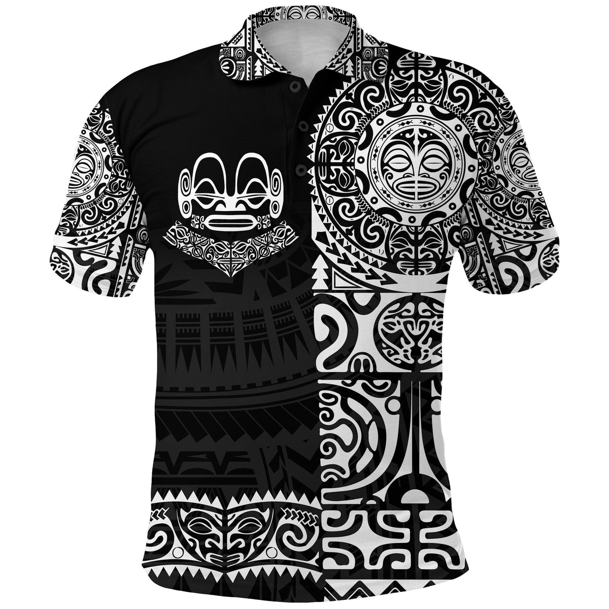 Custom Marquesas Islands Polo Shirt Marquesan Tattoo Unique Style Black LT8 - Wonder Print Shop