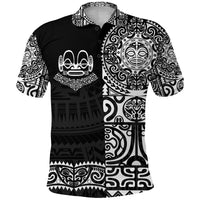 Custom Marquesas Islands Polo Shirt Marquesan Tattoo Unique Style Black LT8 - Wonder Print Shop