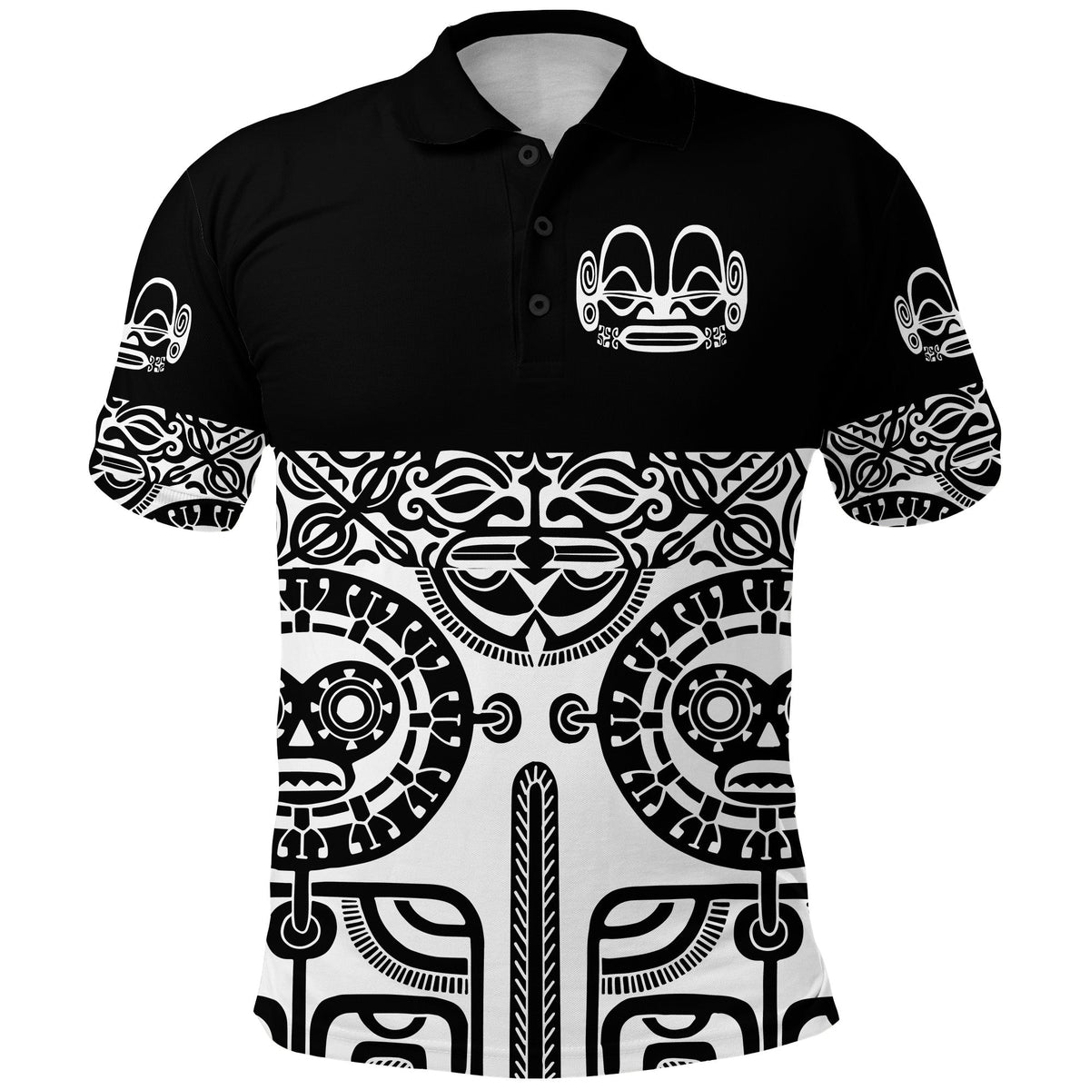 Custom Marquesas Islands Polo Shirt Marquesan Tattoo Special Style Black LT8 - Wonder Print Shop