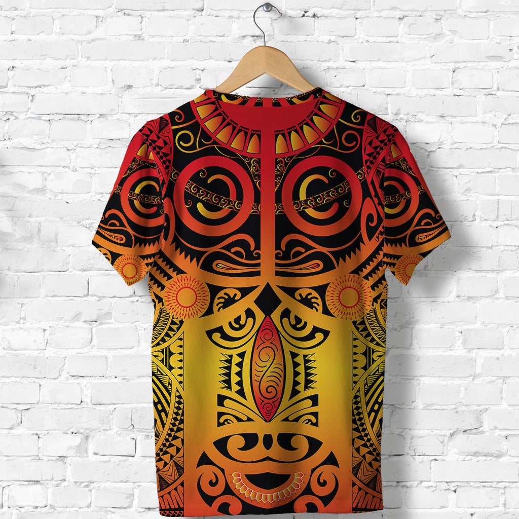 Marquesas Islands T Shirt Marquesan Tattoo Original Style Gradient Red LT8 - Wonder Print Shop