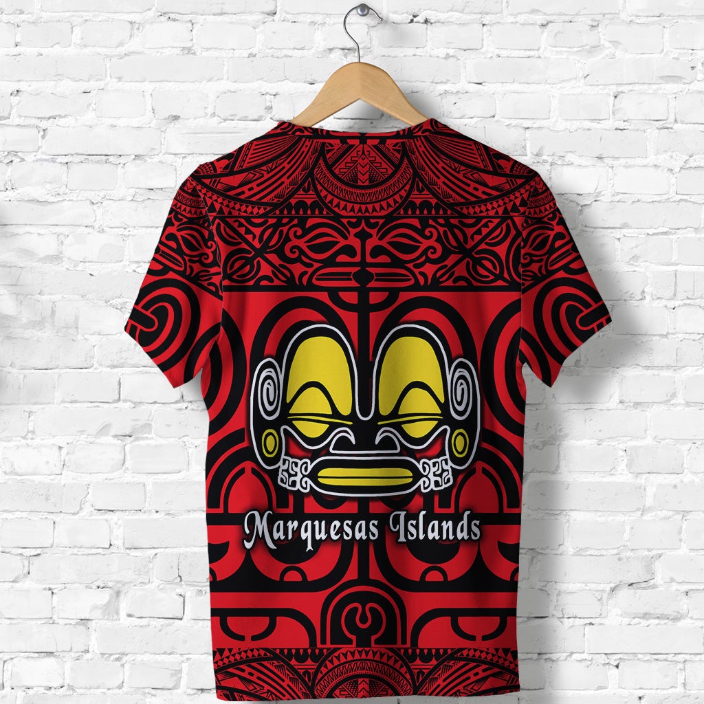 Marquesas Islands T Shirt Marquesan Tattoo Simple Style Red LT8 - Wonder Print Shop