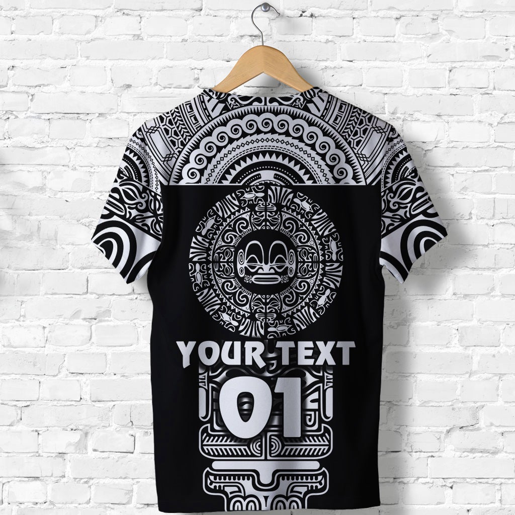 Custom Marquesas Islands T Shirt Marquesan Tattoo Simplified Version Black LT8 - Wonder Print Shop