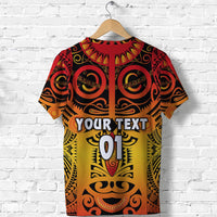 Custom Marquesas Islands T Shirt Marquesan Tattoo Original Style Gradient Red LT8 - Wonder Print Shop