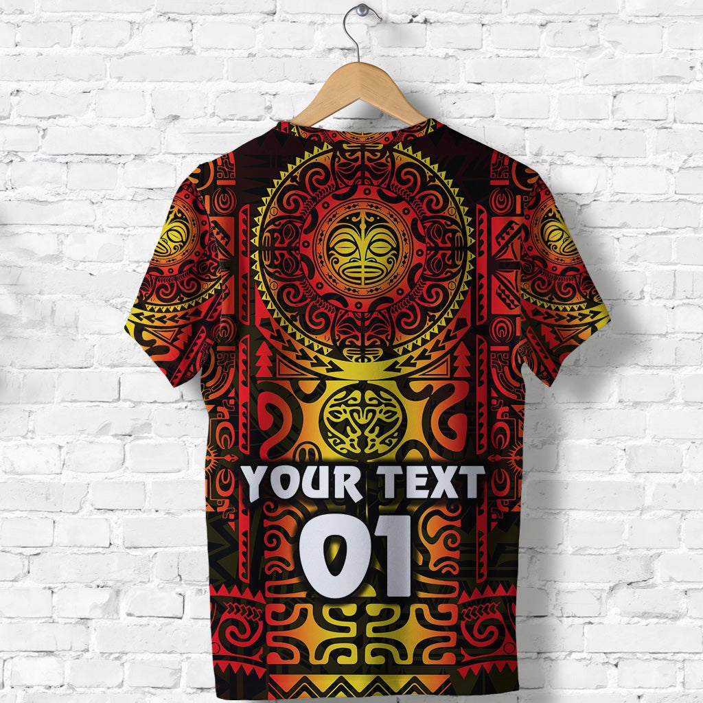 Custom Marquesas Islands T Shirt Marquesan Tattoo Unique Style Gradient Red LT8 - Wonder Print Shop