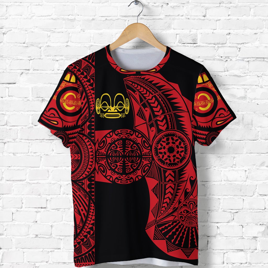 Marquesas Islands T Shirt Marquesan Tattoo Original Style Red LT8 - Wonder Print Shop