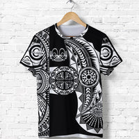 Custom Marquesas Islands T Shirt Marquesan Tattoo Original Style Black LT8 - Wonder Print Shop