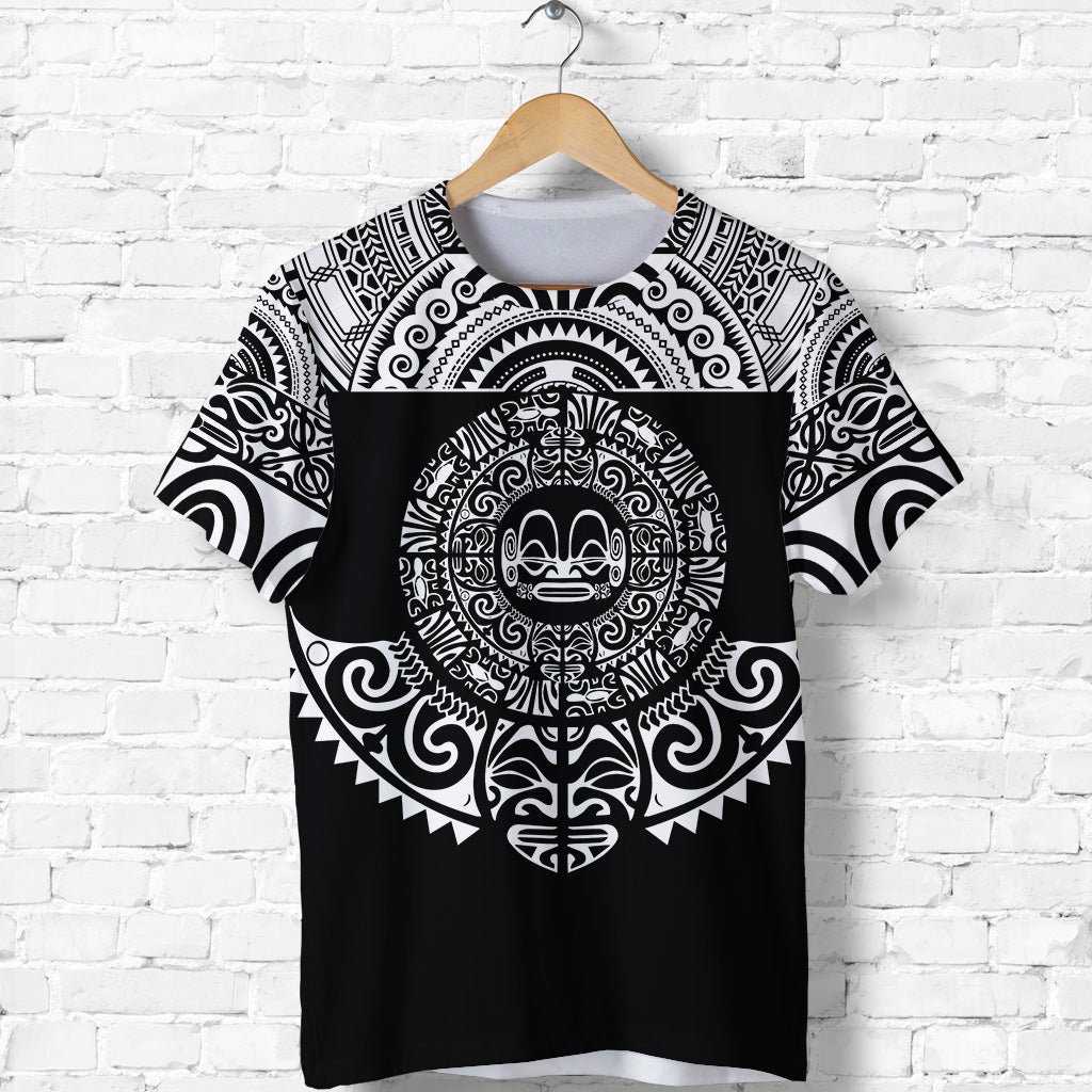 Marquesas Islands T Shirt Marquesan Tattoo Simplified Version Black LT8 - Wonder Print Shop