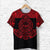 Custom Marquesas Islands T Shirt Marquesan Tattoo Simplified Version Red LT8 - Wonder Print Shop