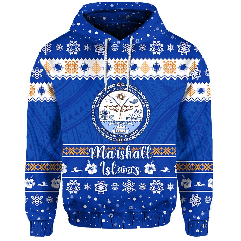 Custom Marshall Islands Christmas Hoodie Simple Style LT8 - Wonder Print Shop