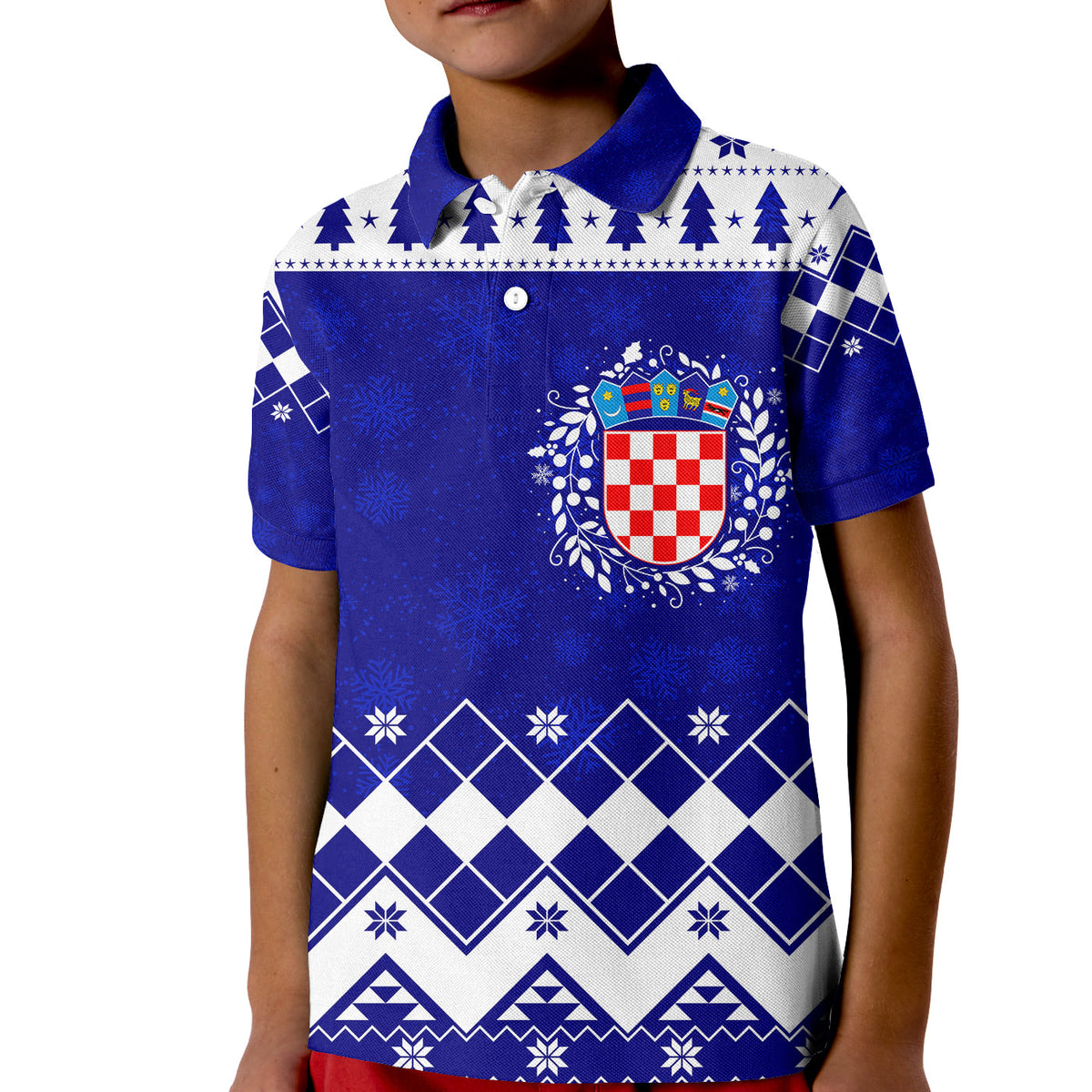Adorable Croatia Marten With Advent Wreath Polo Shirt Christmas for Kid - Wonder Print Shop