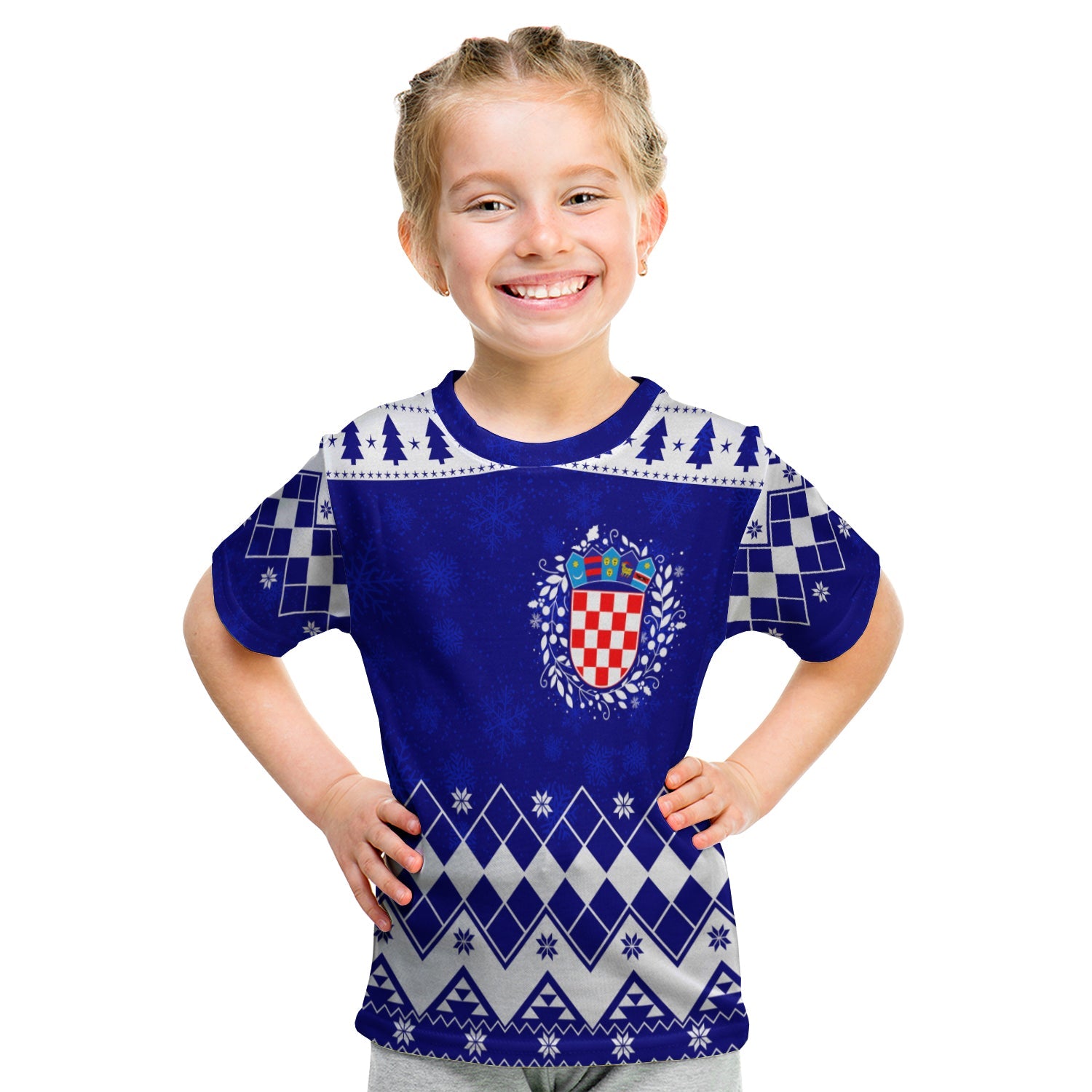 Adorable Croatia Marten With Advent Wreath Christmas Kid T Shirt - Wonder Print Shop