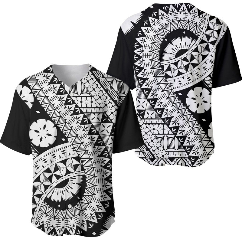 Polynesian Masi Kesa Black Style Baseball Jersey LT9 - Wonder Print Shop