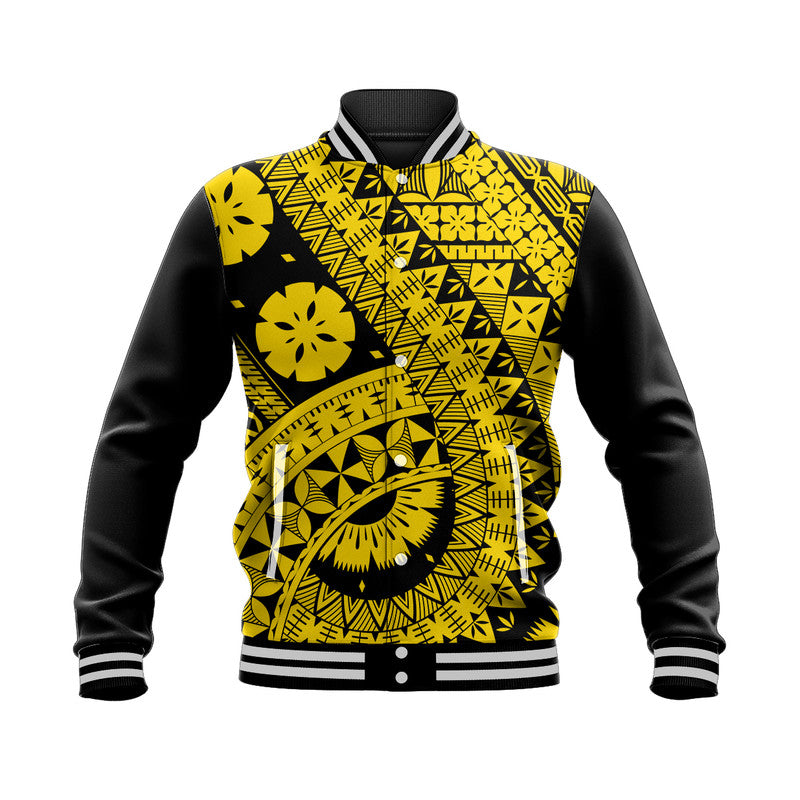 Polynesian Masi Kesa Gold Style Baseball Jacket LT9 - Wonder Print Shop