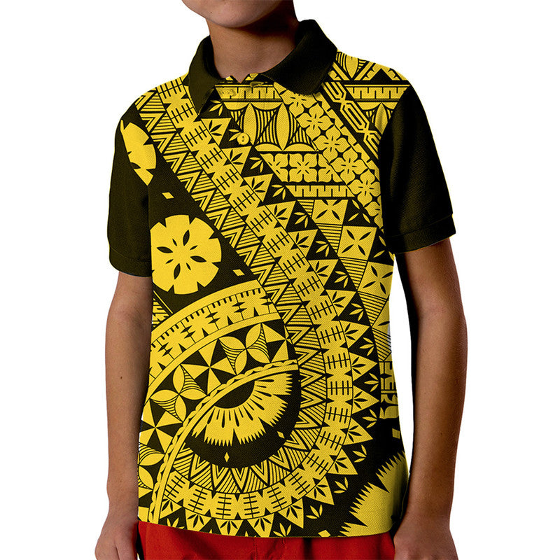 Polynesian Masi Kesa Gold Style Polo Shirt - Wonder Print Shop
