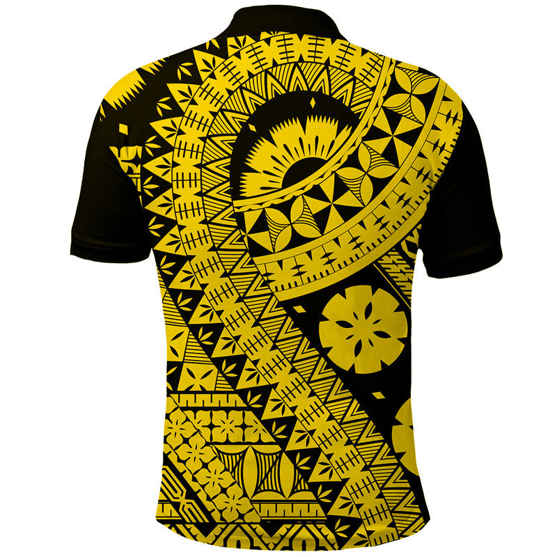 Polynesian Masi Kesa Gold Style Polo Shirt - Wonder Print Shop
