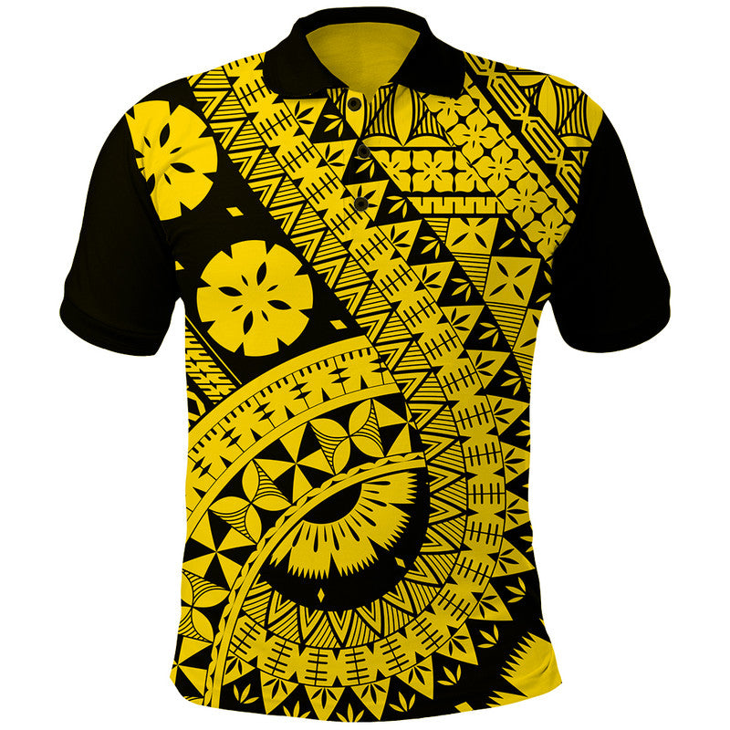 Polynesian Masi Kesa Gold Style Polo Shirt - Wonder Print Shop