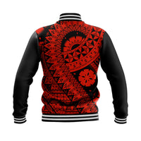 Polynesian Masi Kesa Red Style Baseball Jacket LT9 - Wonder Print Shop