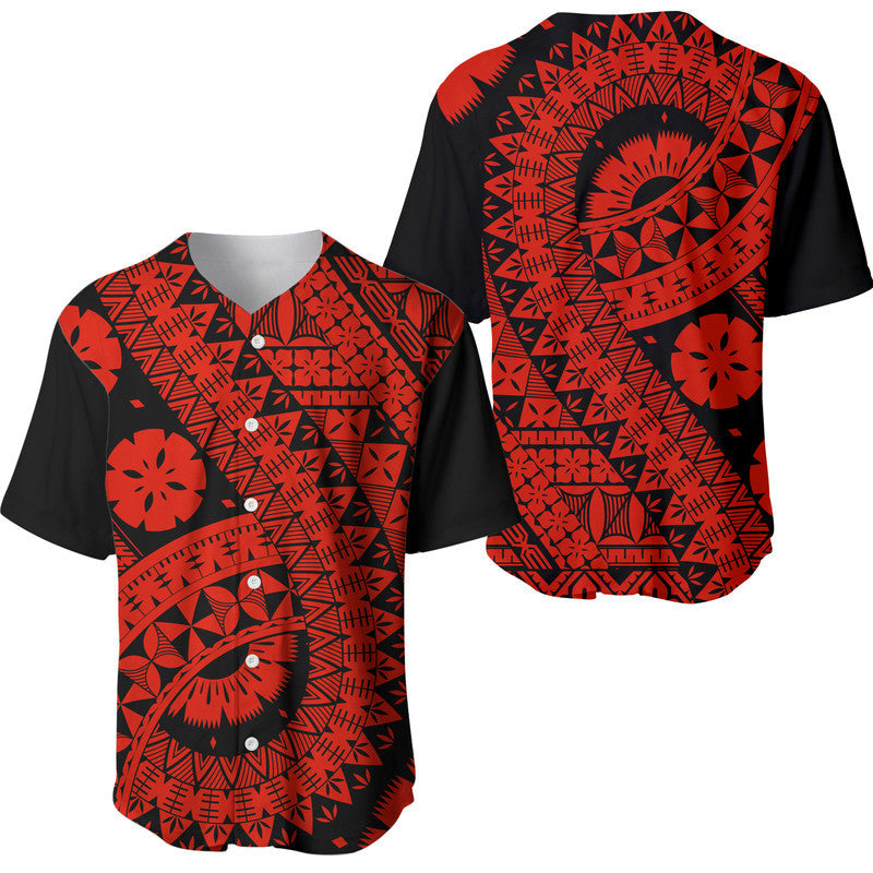 Polynesian Masi Kesa Red Style Baseball Jersey LT9 - Wonder Print Shop