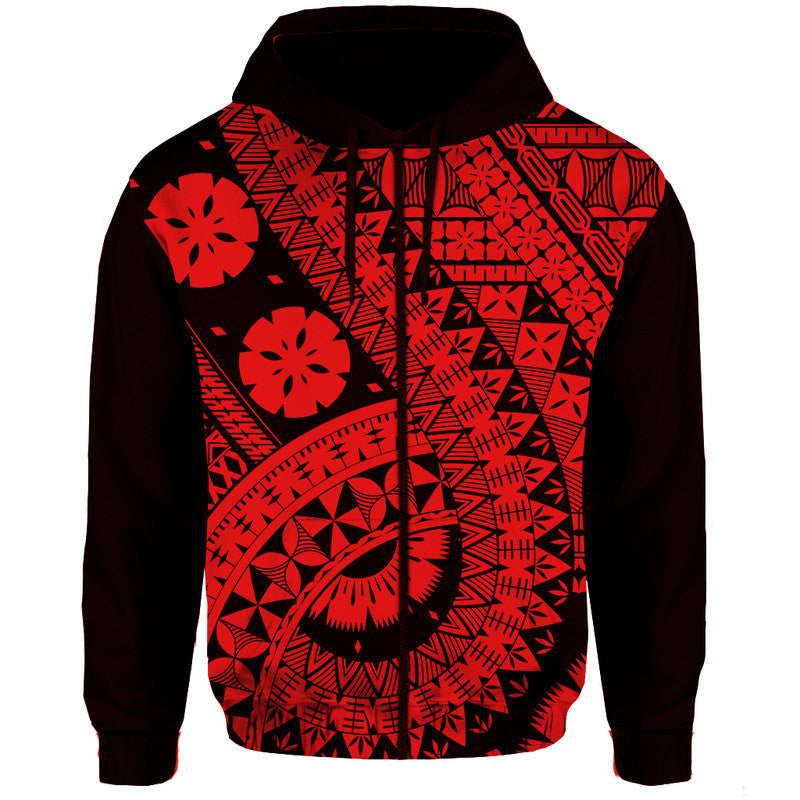 Polynesian Masi Kesa Red Style Hoodie - Wonder Print Shop