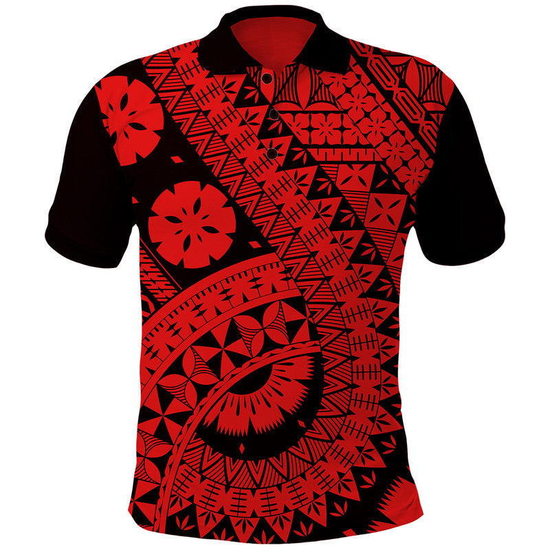 Polynesian Masi Kesa Red Style Polo Shirt - Wonder Print Shop