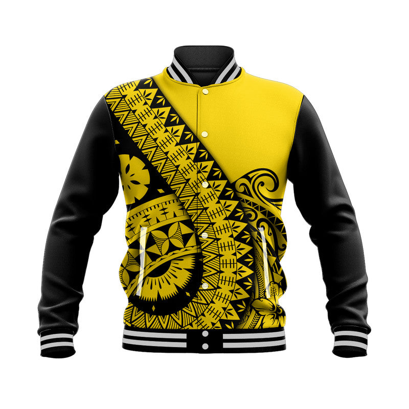 Polynesian Masi Kesa No2 Gold Style Baseball Jacket LT9 - Wonder Print Shop