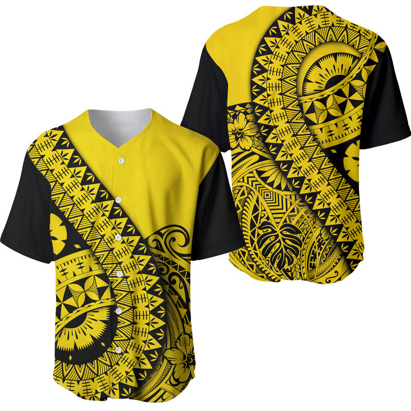 Polynesian Masi Kesa No2 Gold Style Baseball Jersey LT9 - Wonder Print Shop