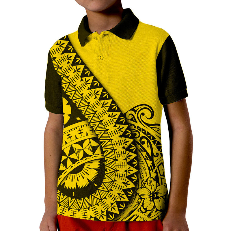 Polynesian Masi Kesa No2 Gold Style Polo Shirt - Wonder Print Shop