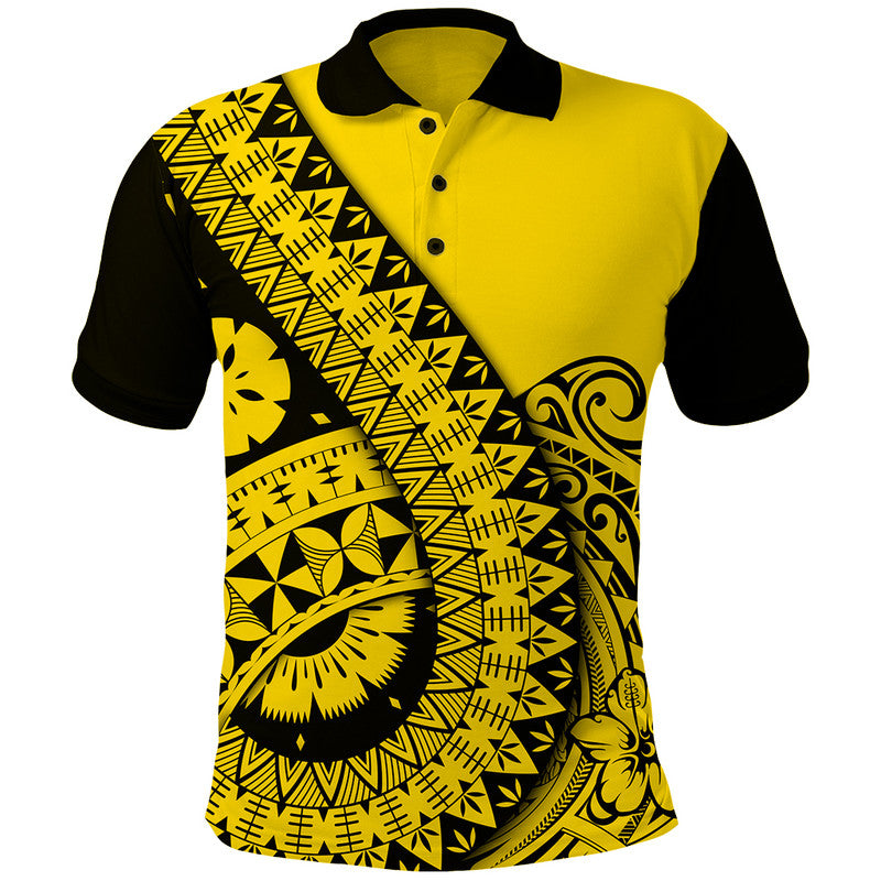 Polynesian Masi Kesa No2 Gold Style Polo Shirt - Wonder Print Shop