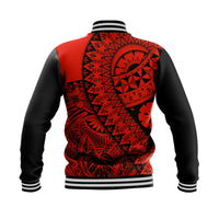 Polynesian Masi Kesa No2 Red Style Baseball Jacket LT9 - Wonder Print Shop