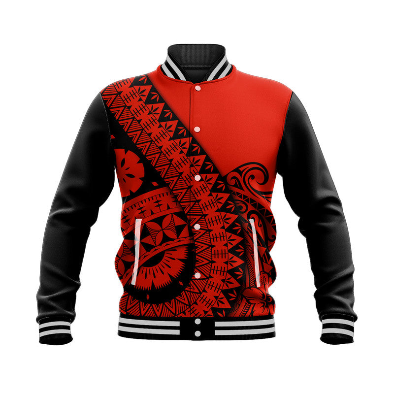 Polynesian Masi Kesa No2 Red Style Baseball Jacket LT9 - Wonder Print Shop