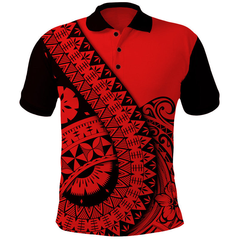Polynesian Masi Kesa No2 Red Style Polo Shirt - Wonder Print Shop
