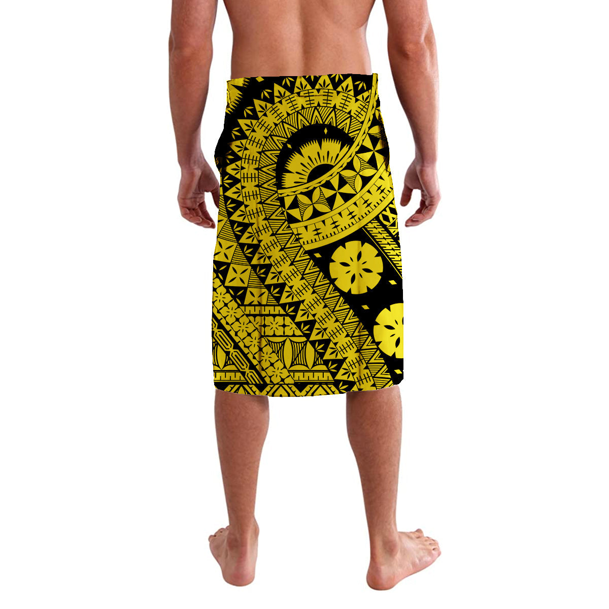 Polynesian Masi Kesa Gold Style Lavalava - Wonder Print Shop