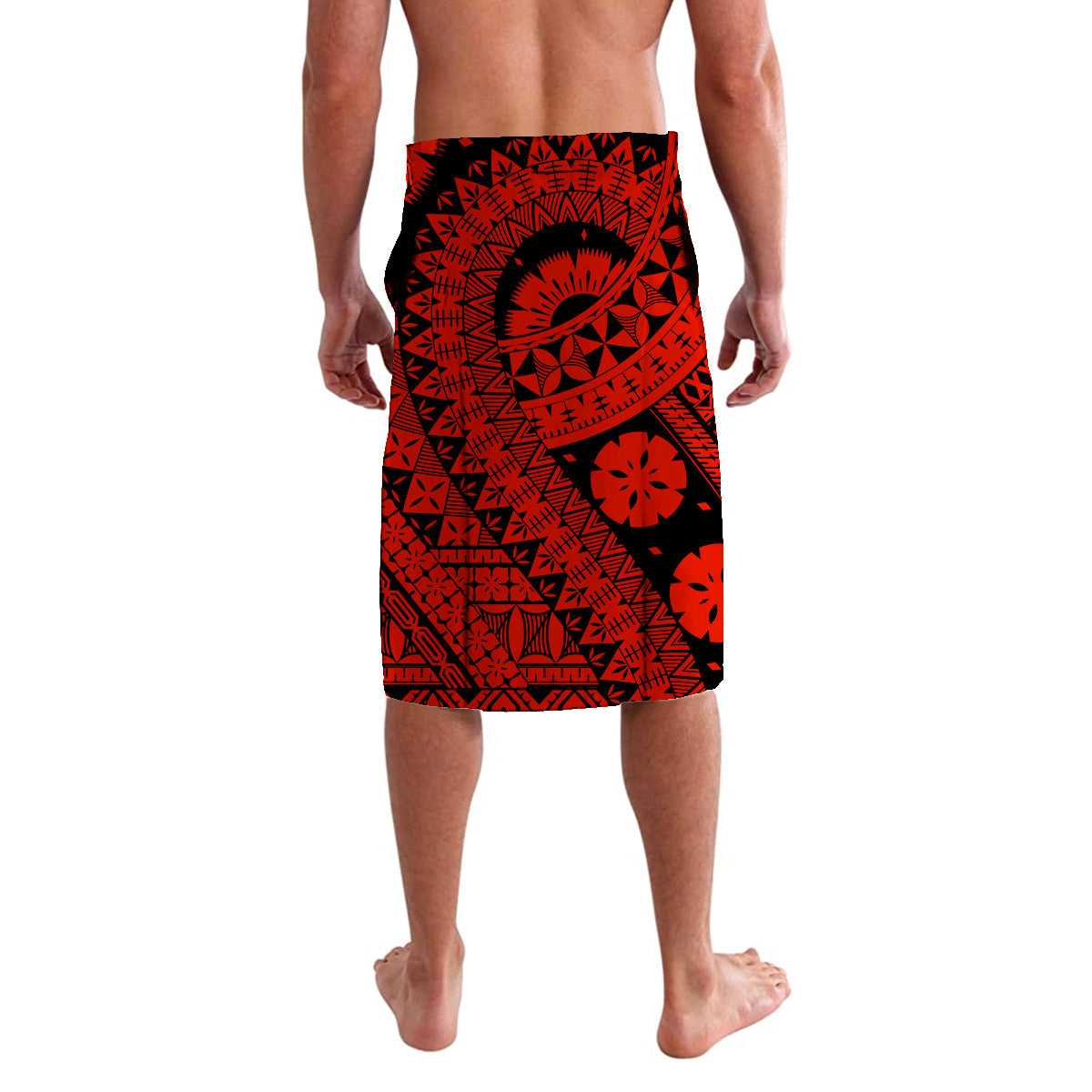 Polynesian Masi Kesa Red Style Lavalava - Wonder Print Shop