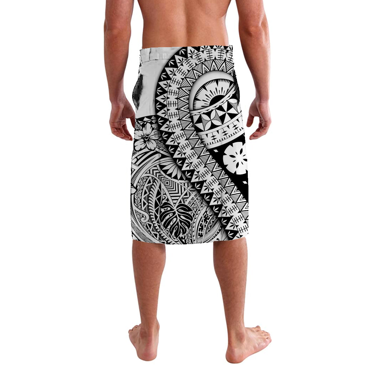Polynesian Masi Kesa No2 Black Style Lavalava - Wonder Print Shop