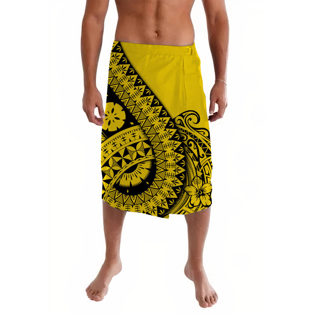 Polynesian Masi Kesa No2 Gold Style Lavalava - Wonder Print Shop