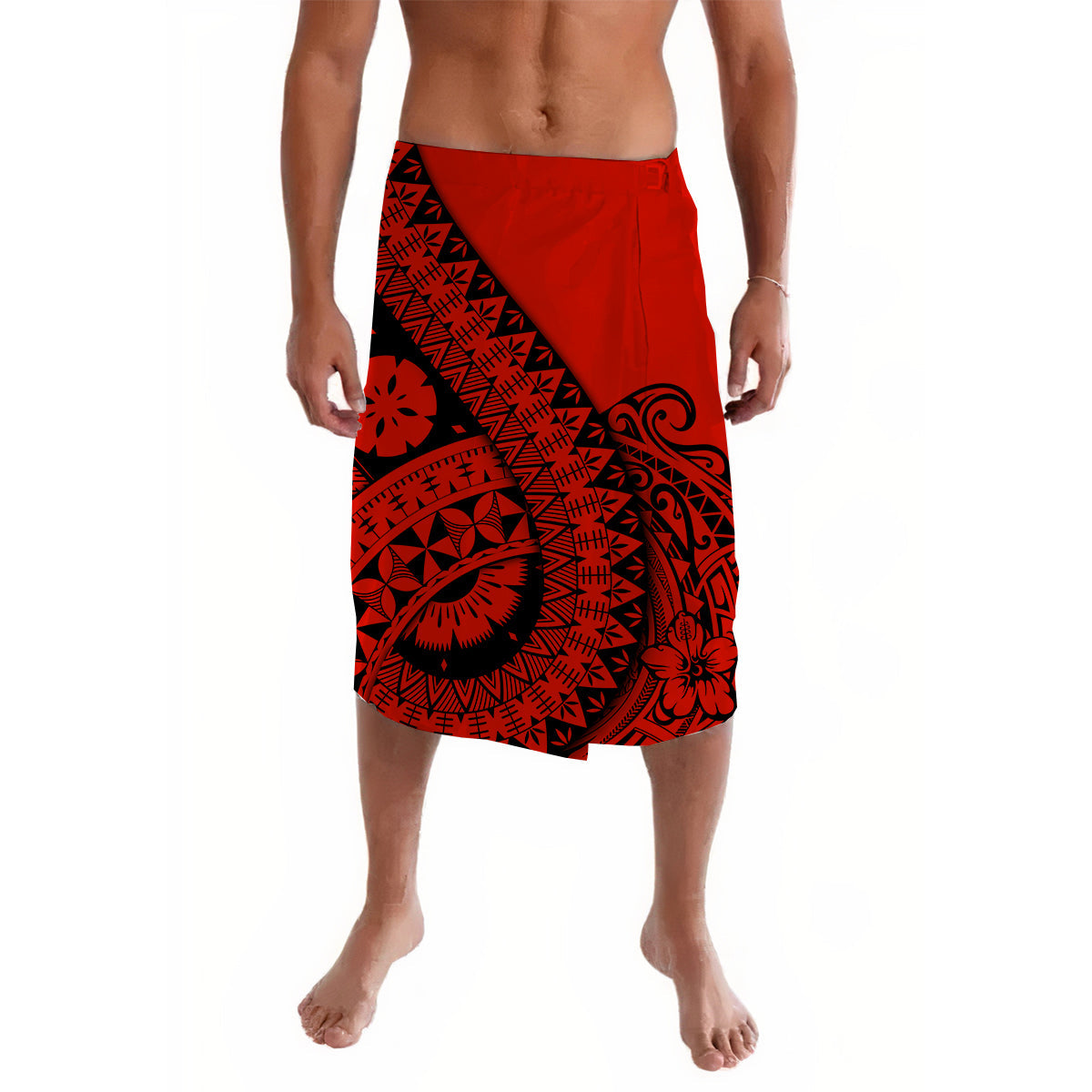 Polynesian Masi Kesa No2 Red Style Lavalava - Wonder Print Shop