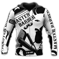 Barber Black And White Style Hoodie - Wonder Print Shop
